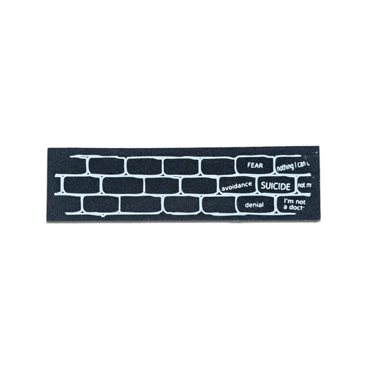 FWMOD Bricktape skateboard griptape with a white brick-wall graphic